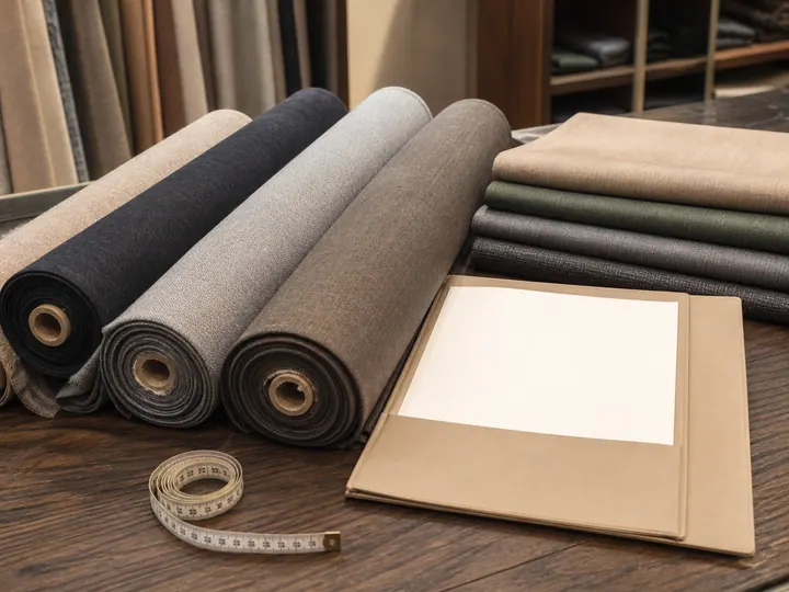 Confirmed fabric rolls prepared for purchasing